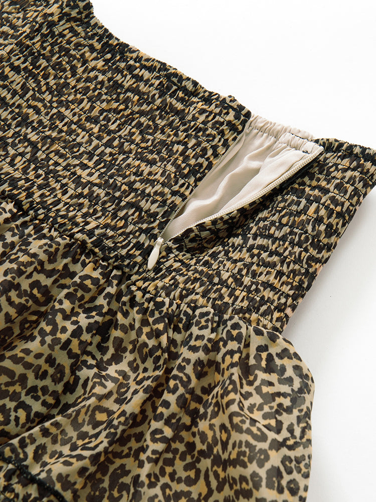 レオパードフレアスカート