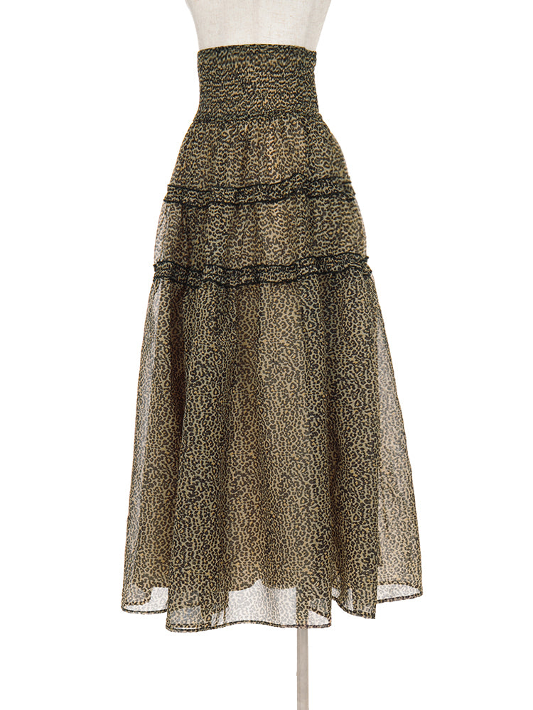 レオパードフレアスカート