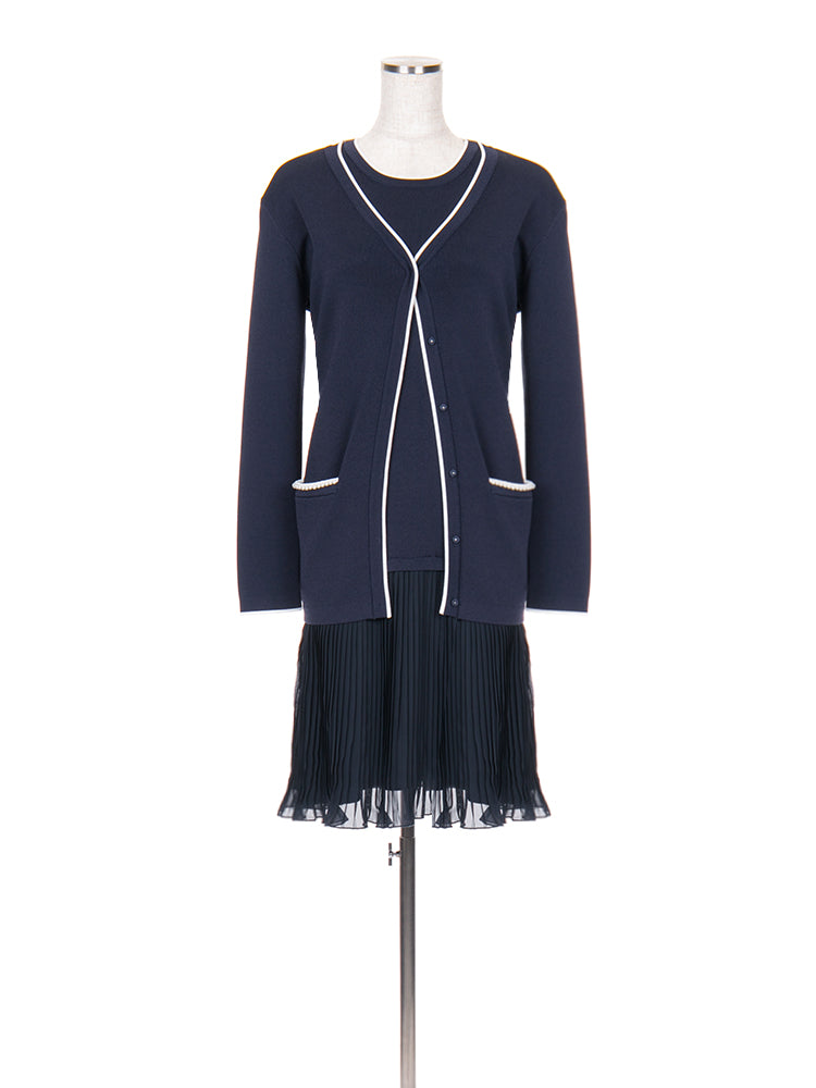 Chesty フラワー刺繍ニットアンサンブルワンピース フラワー刺繍ニットアンサンブルワンピース |【公式】Chestyオンライン