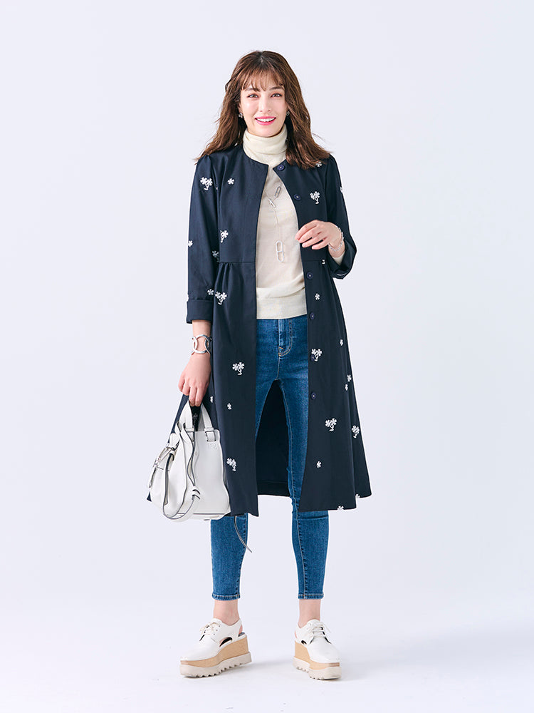 フラワー刺繍コートワンピース |【公式】Chestyオンラインショップ