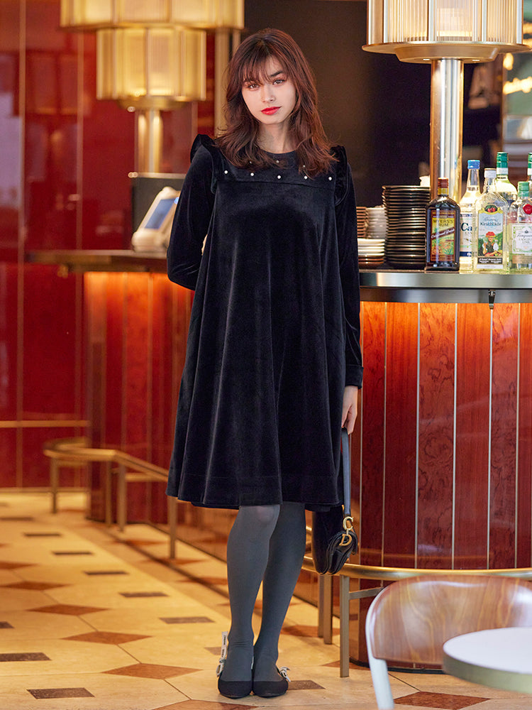 chesty ayano×chesty ベロアリボンパールワンピース　サイズ0 Ayano×Chesty ベロアリボンパールワンピース |【公式】Chesty