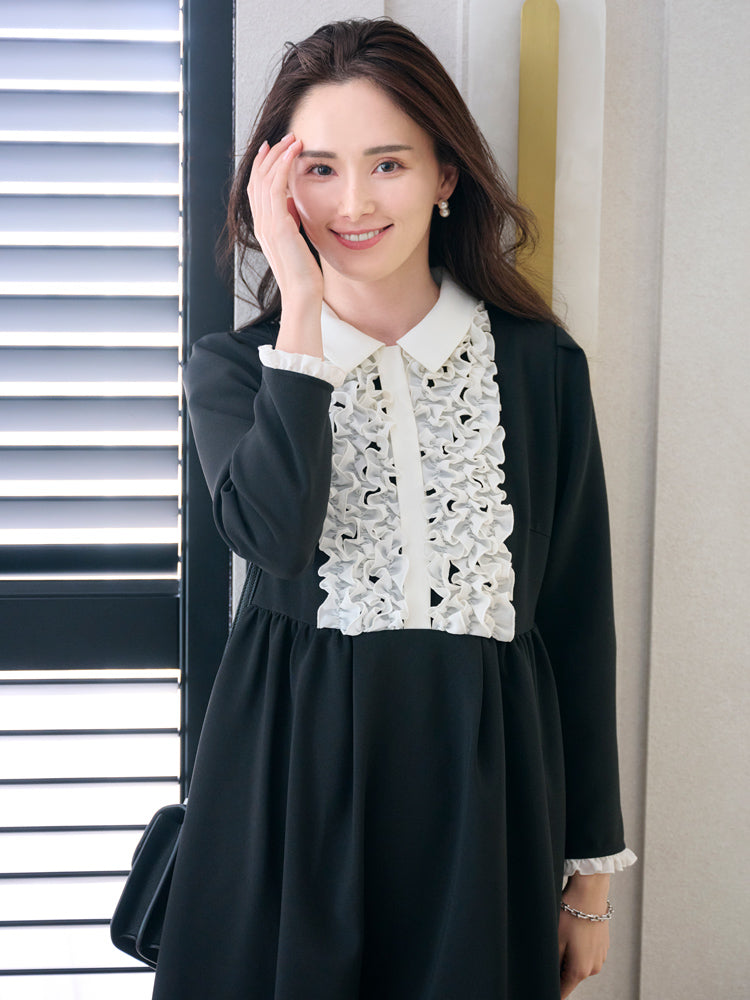 バイカラーフリルワンピース |【公式】Chestyオンラインショップ