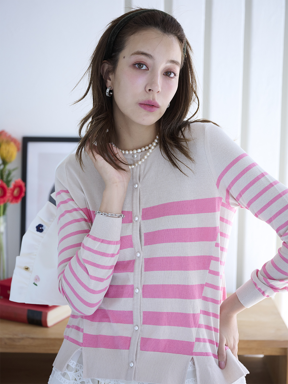 model：H173 着用サイズ：1サイズ 着用カラー：Beige