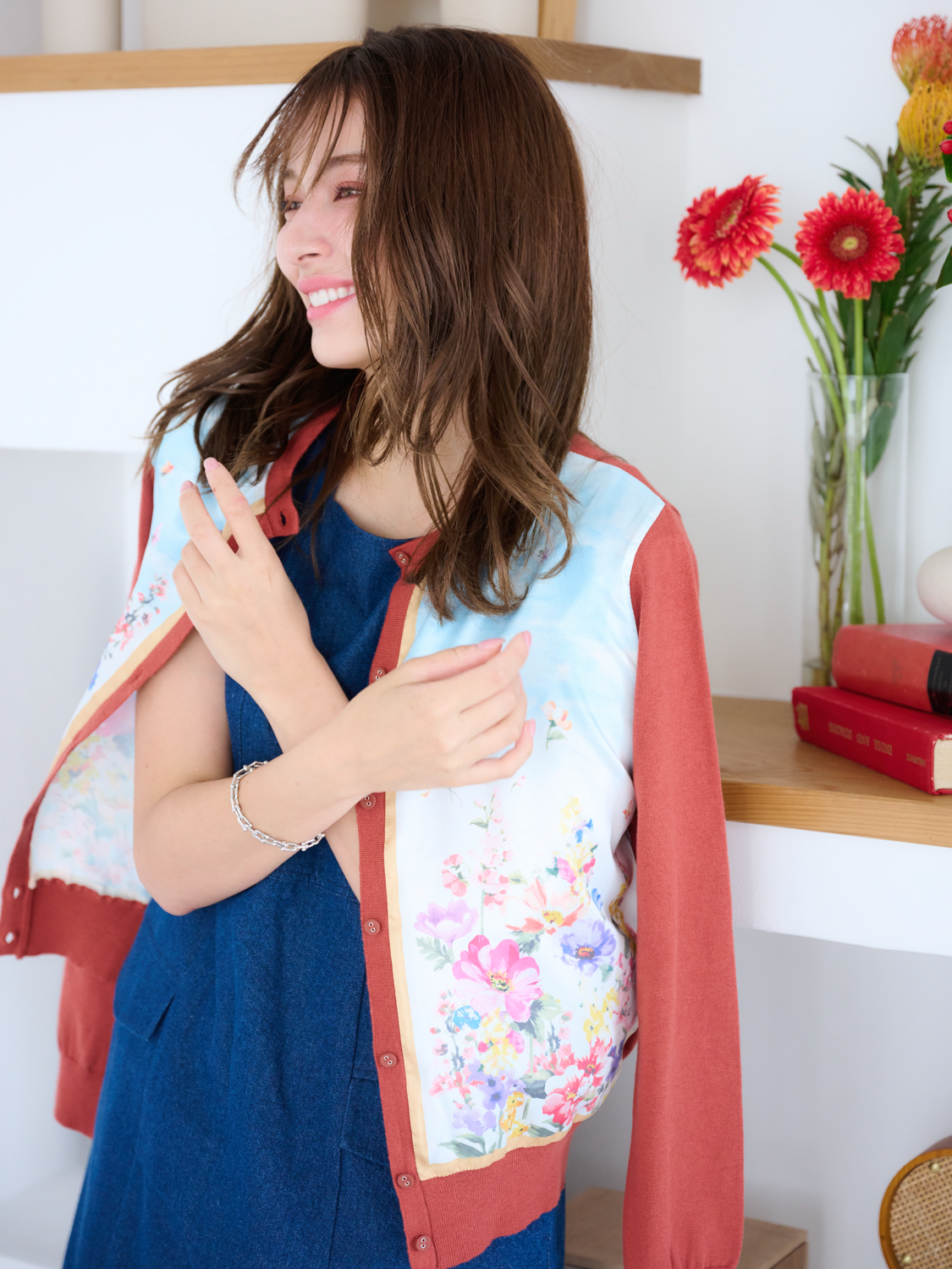 チェスティ 花柄カーディガン チェスティ カーディガン chesty  