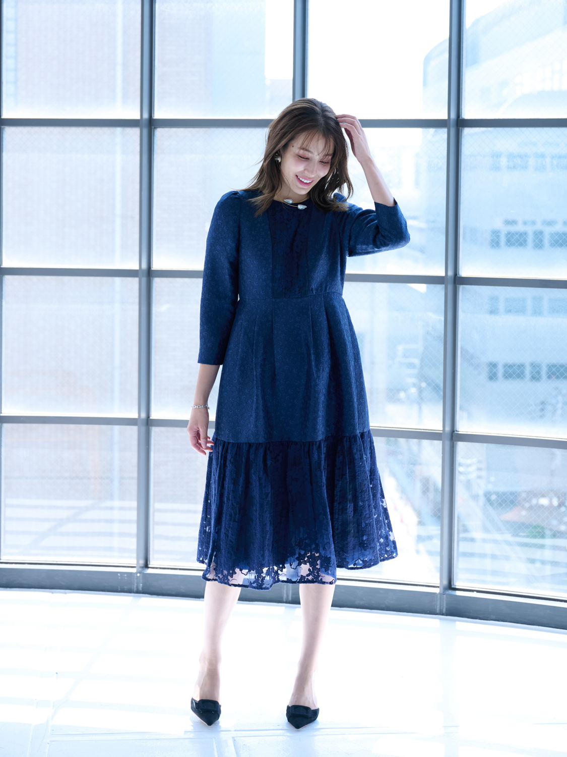 新品chesty ワンピース　1サイズ チェック×レースワンピース |【公式】Chestyオンラインショップ