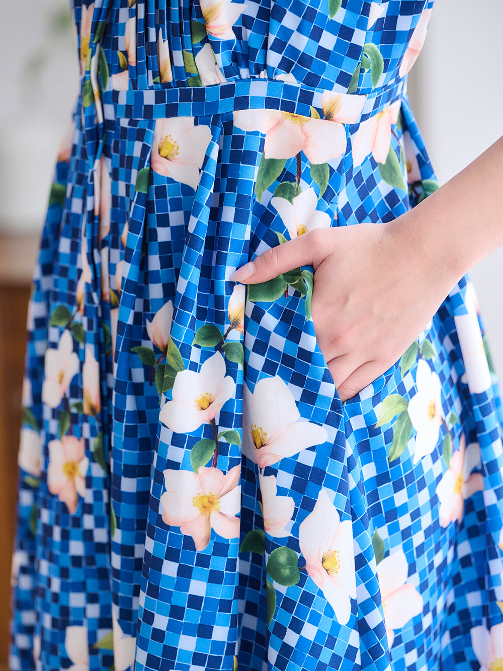 フラワープリントワンピース