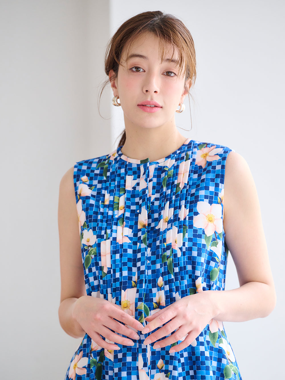 フラワープリントワンピース