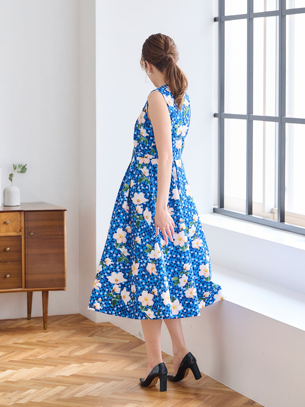 フラワープリントワンピース