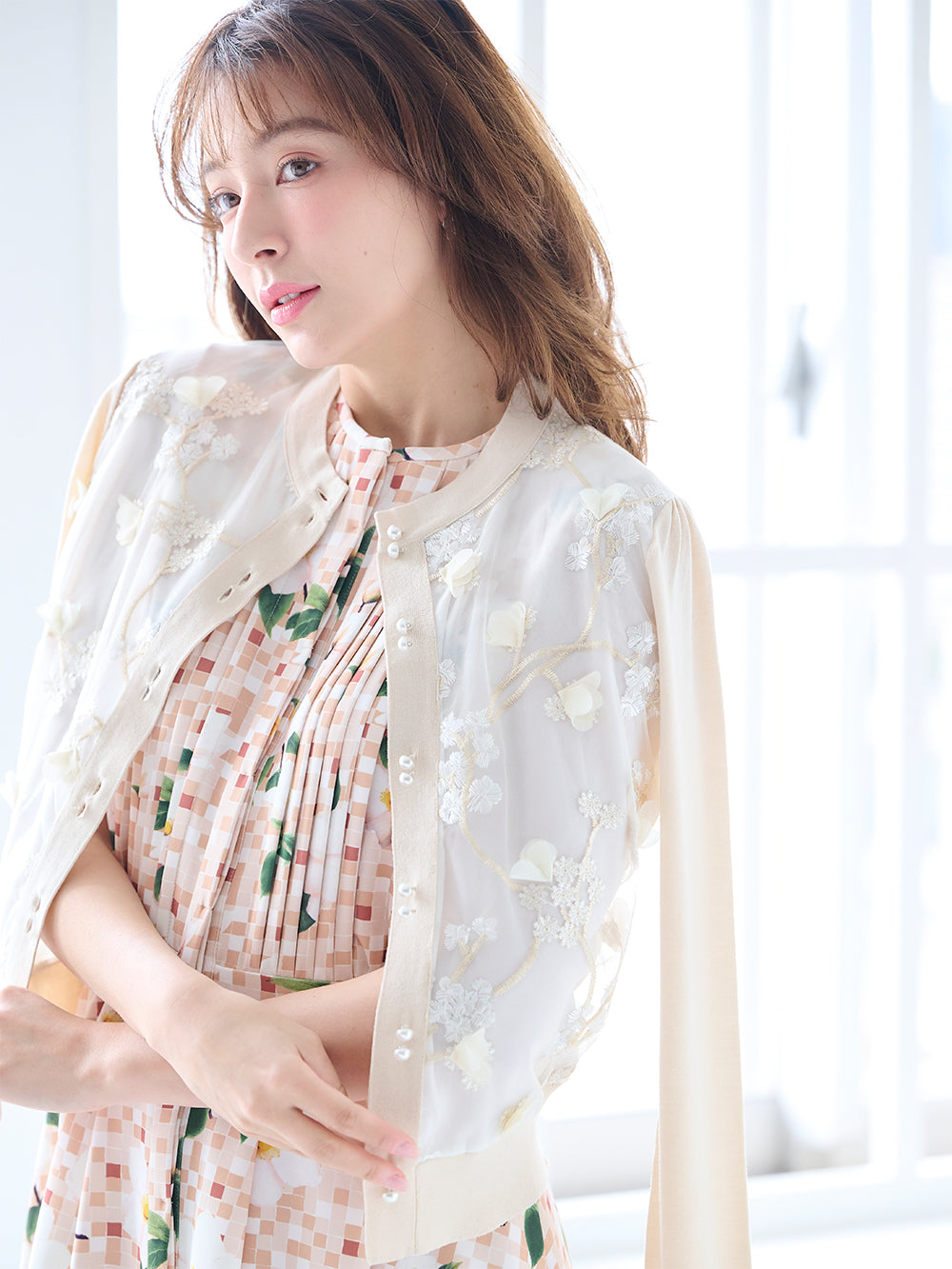 フラワープリントワンピース