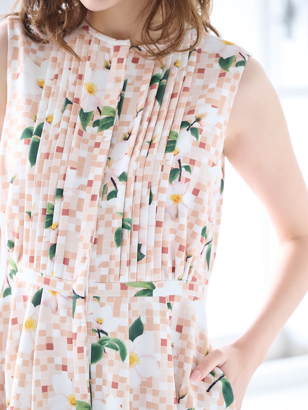 フラワープリントワンピース