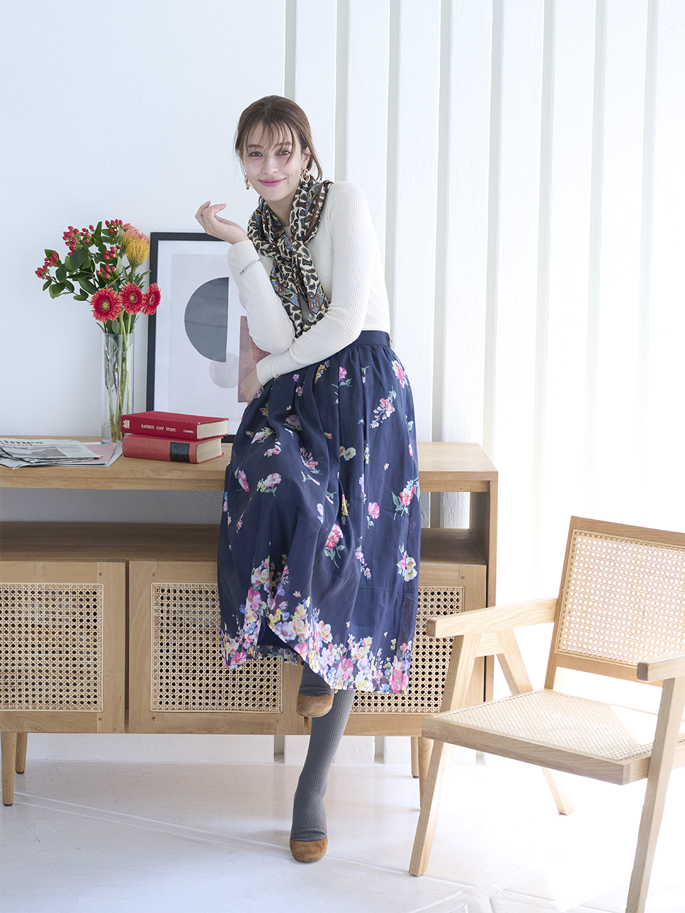 ❤︎未使用品❤︎ SACRA フラワープリントスカート 花柄 フラワー フラワープリントスカート スカート SACRA(サクラ)の