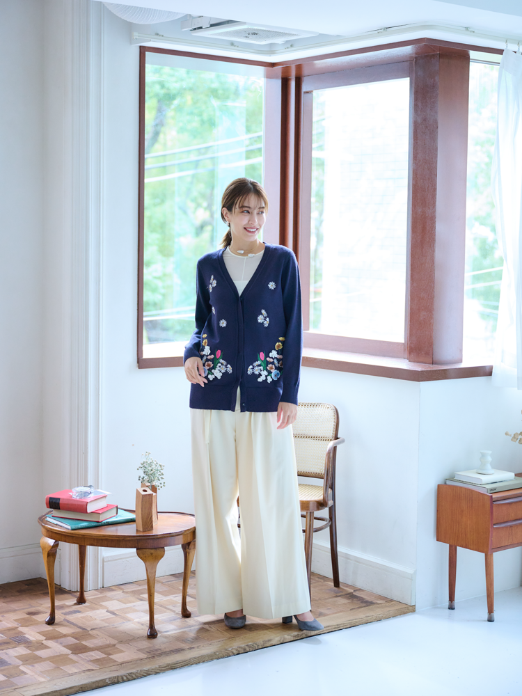 タグ付未使用品✨アトリエサガン　エンブロイダリー　リネン　カーディガン　刺繍 エンブロイダリーカーディガン｜【公式】Chestyオンラインショップ