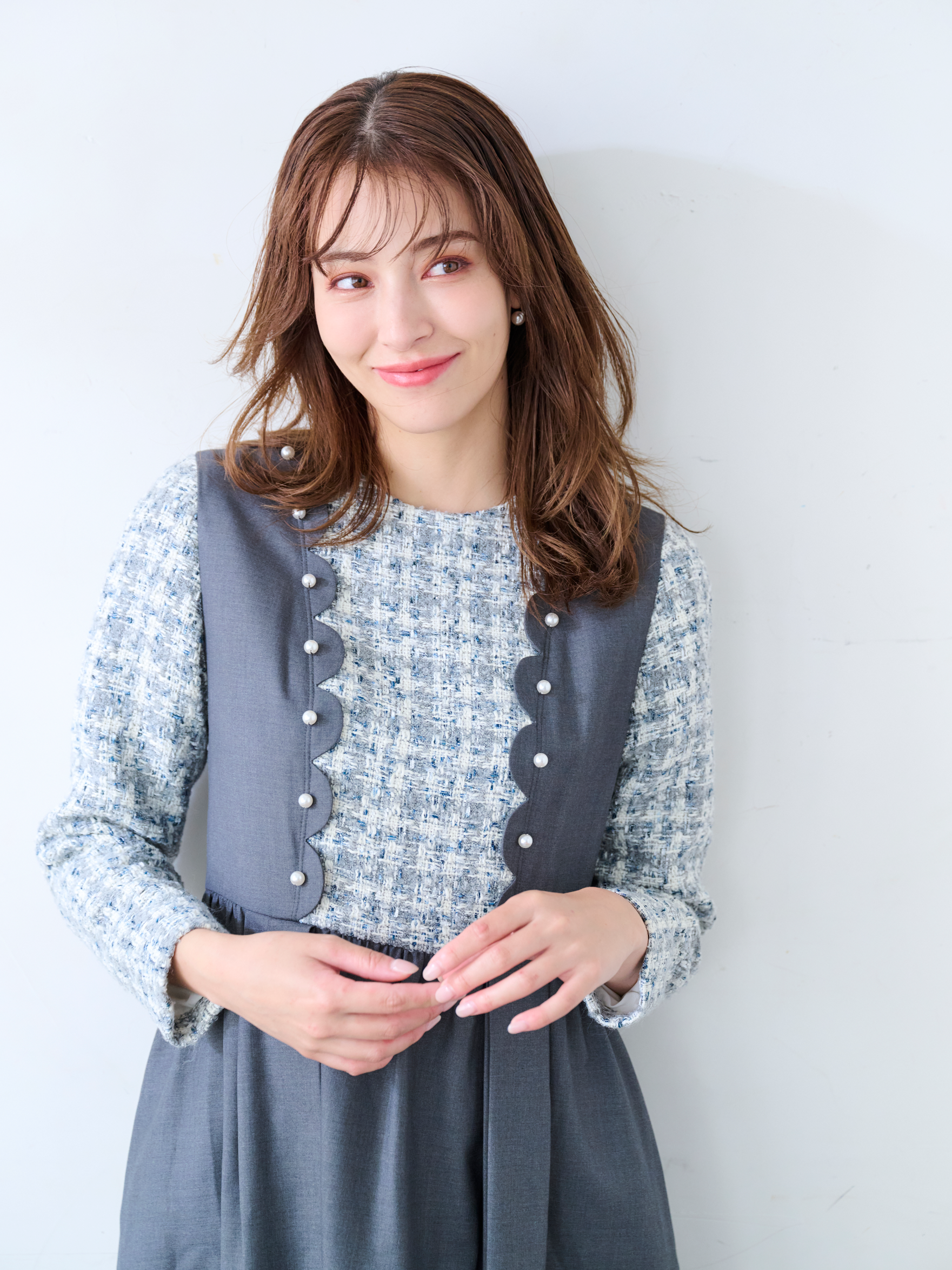 model：H173 着用サイズ：1サイズ 着用カラー：グレー