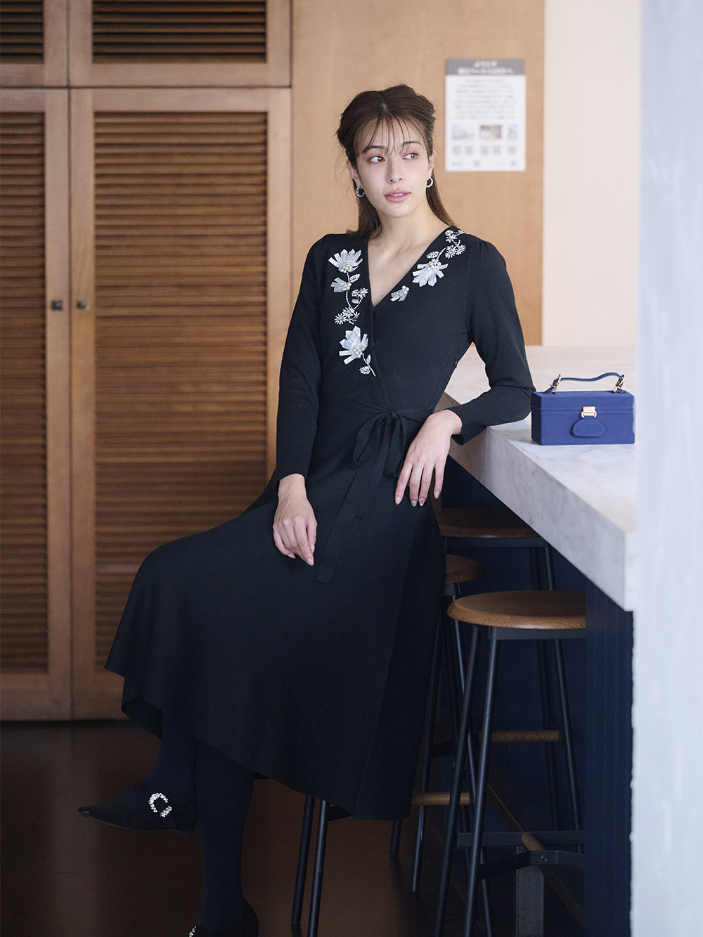 ノーブルカシュクールニットワンピース｜【公式】Chestyオンラインショップ