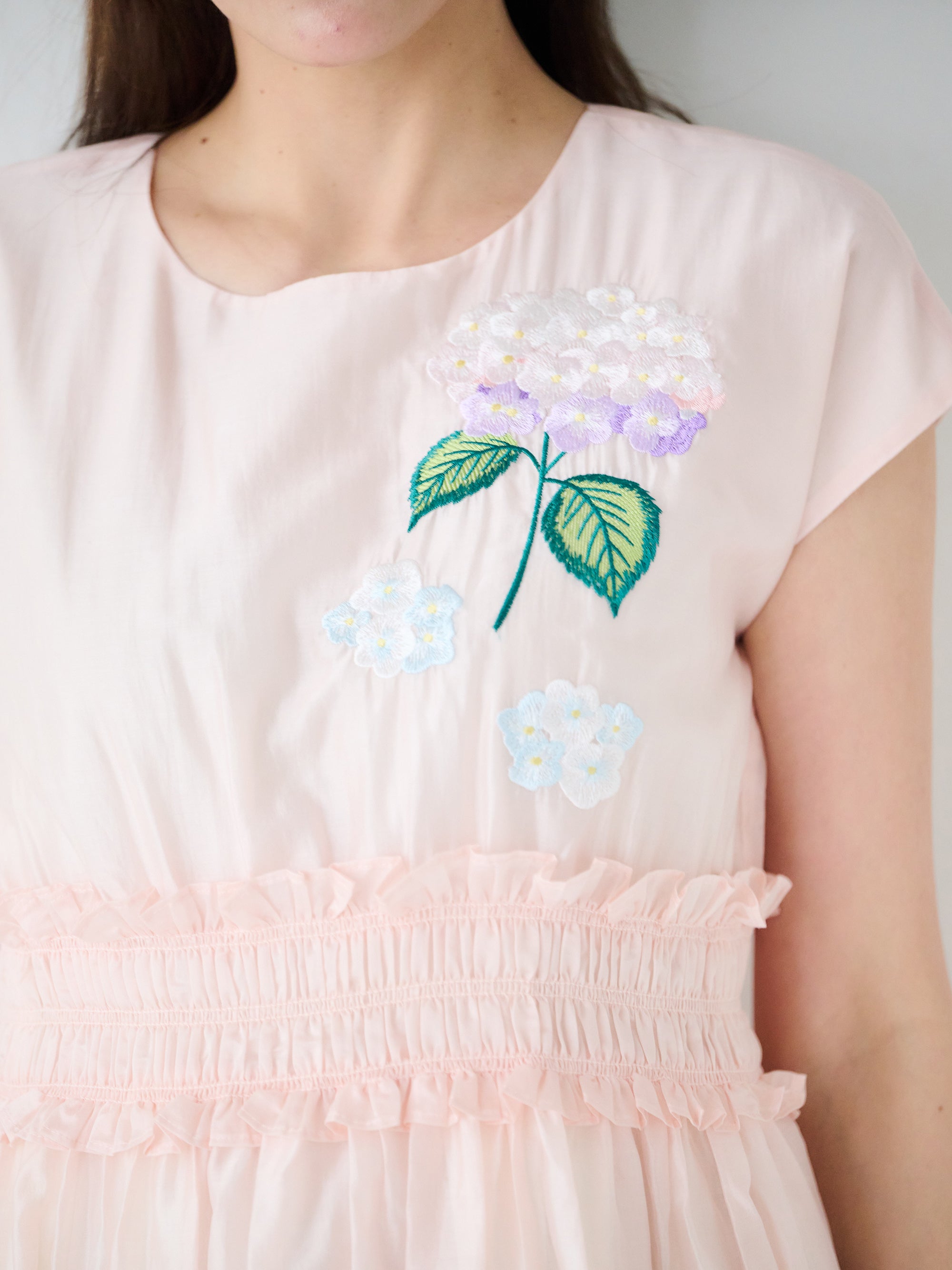 紫陽花ワンピース