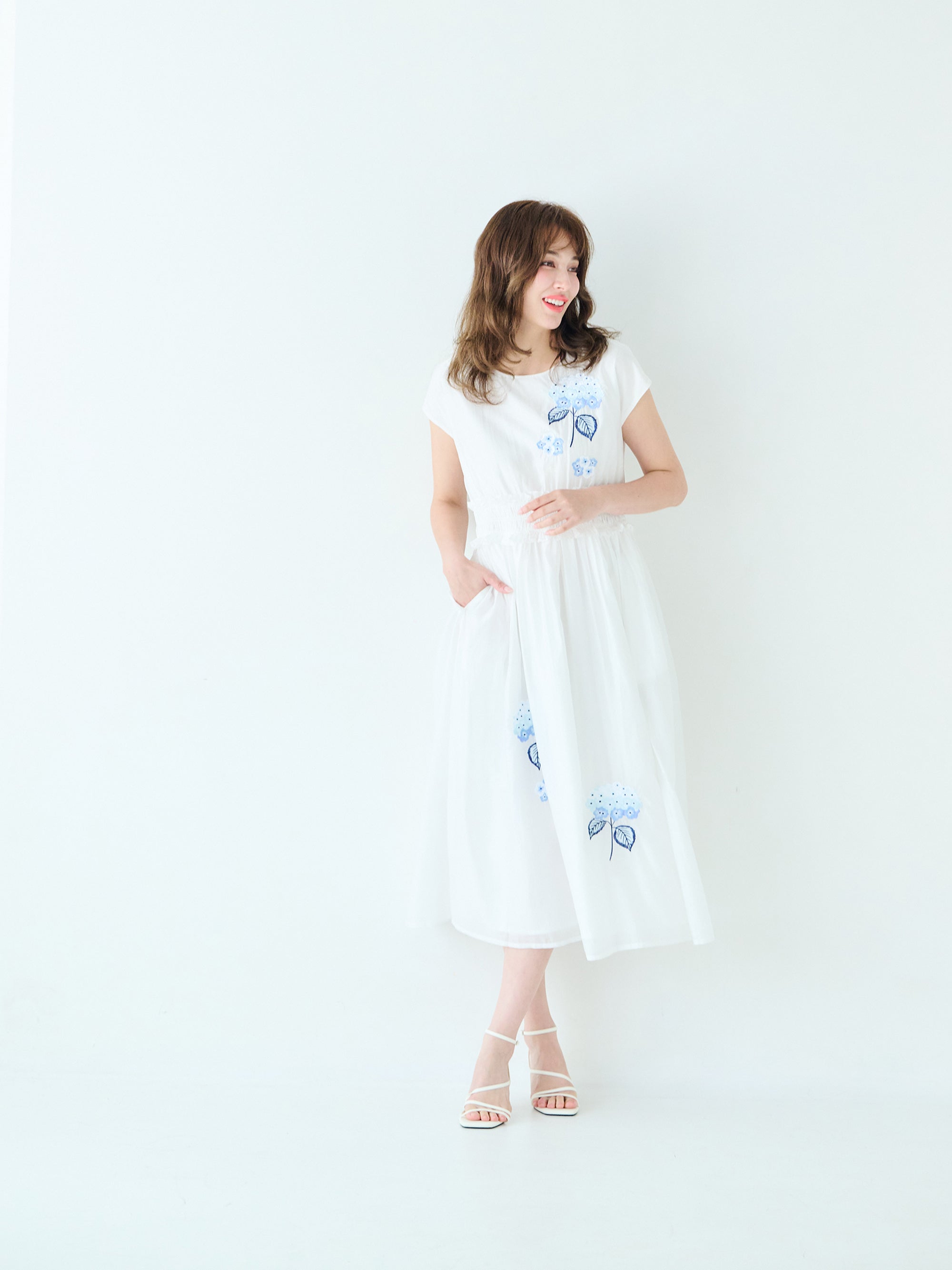 紫陽花ワンピース