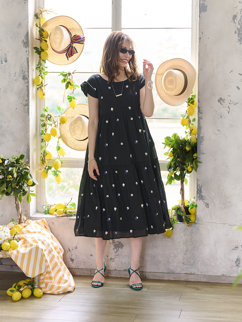 パンジーエアリーワンピース