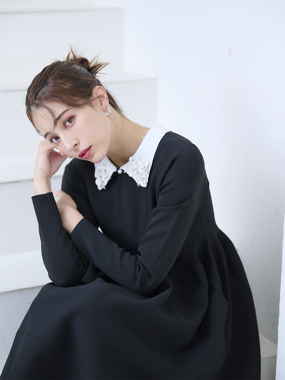 ニットフレアードレス