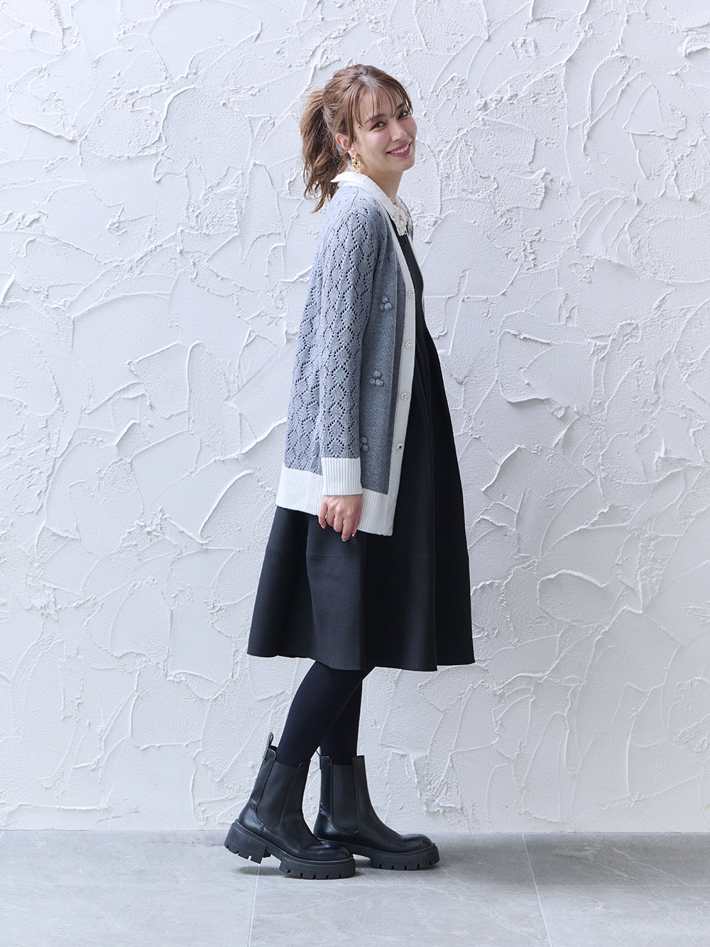 ルーズフィットカーディガン