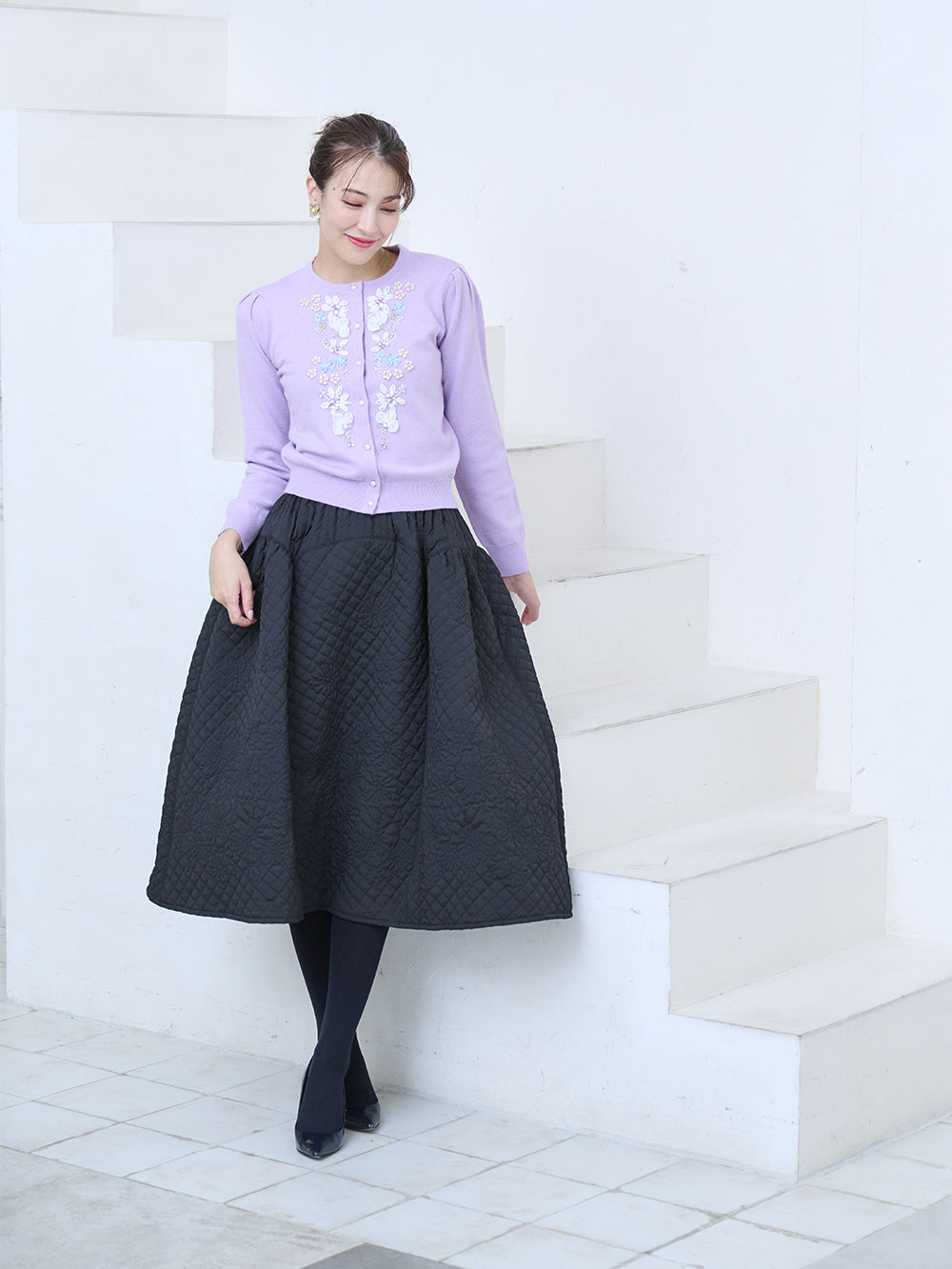 フラワーキルティングスカート｜【公式】Chestyオンラインショップ