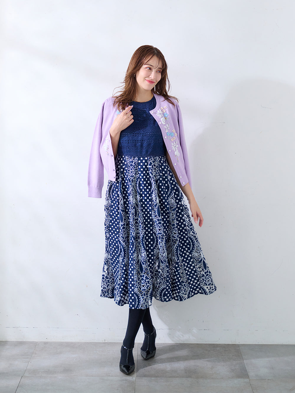 ブルームリボンニットカーディガン