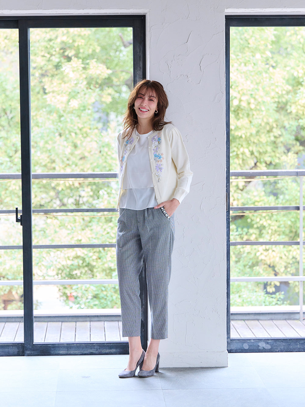 ブルームリボンニットカーディガン