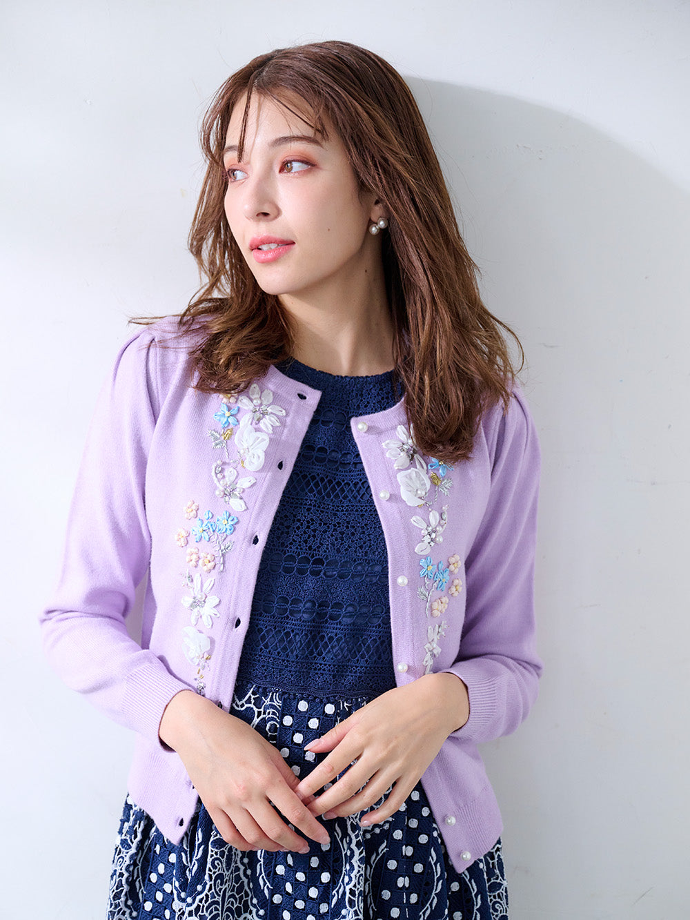 ブルームリボンニットカーディガン