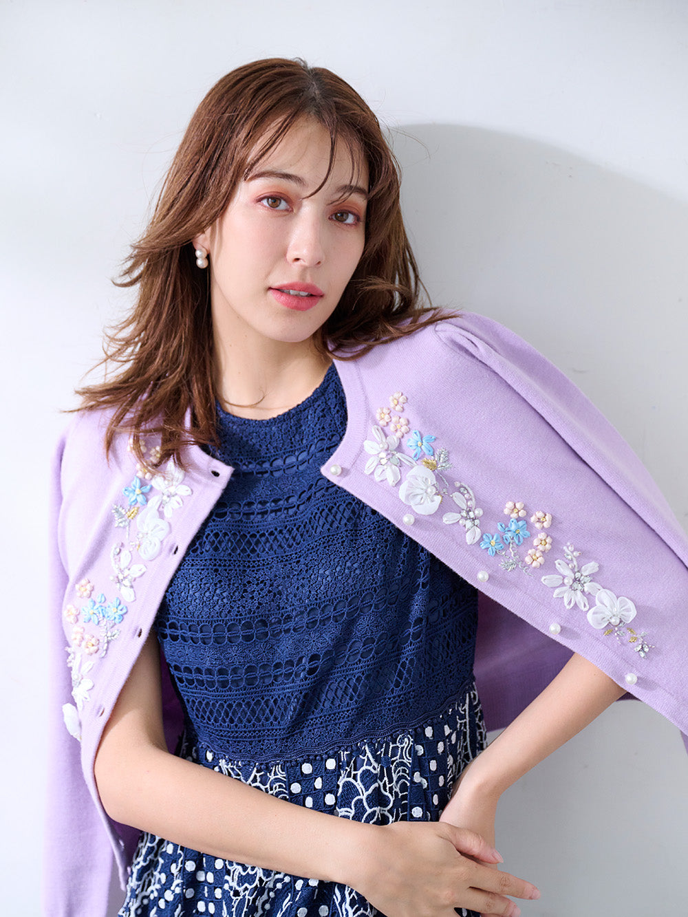 ブルームリボンニットカーディガン