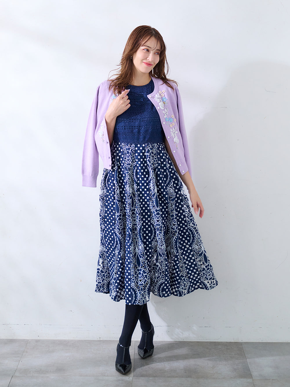 ブルームリボンニットカーディガン