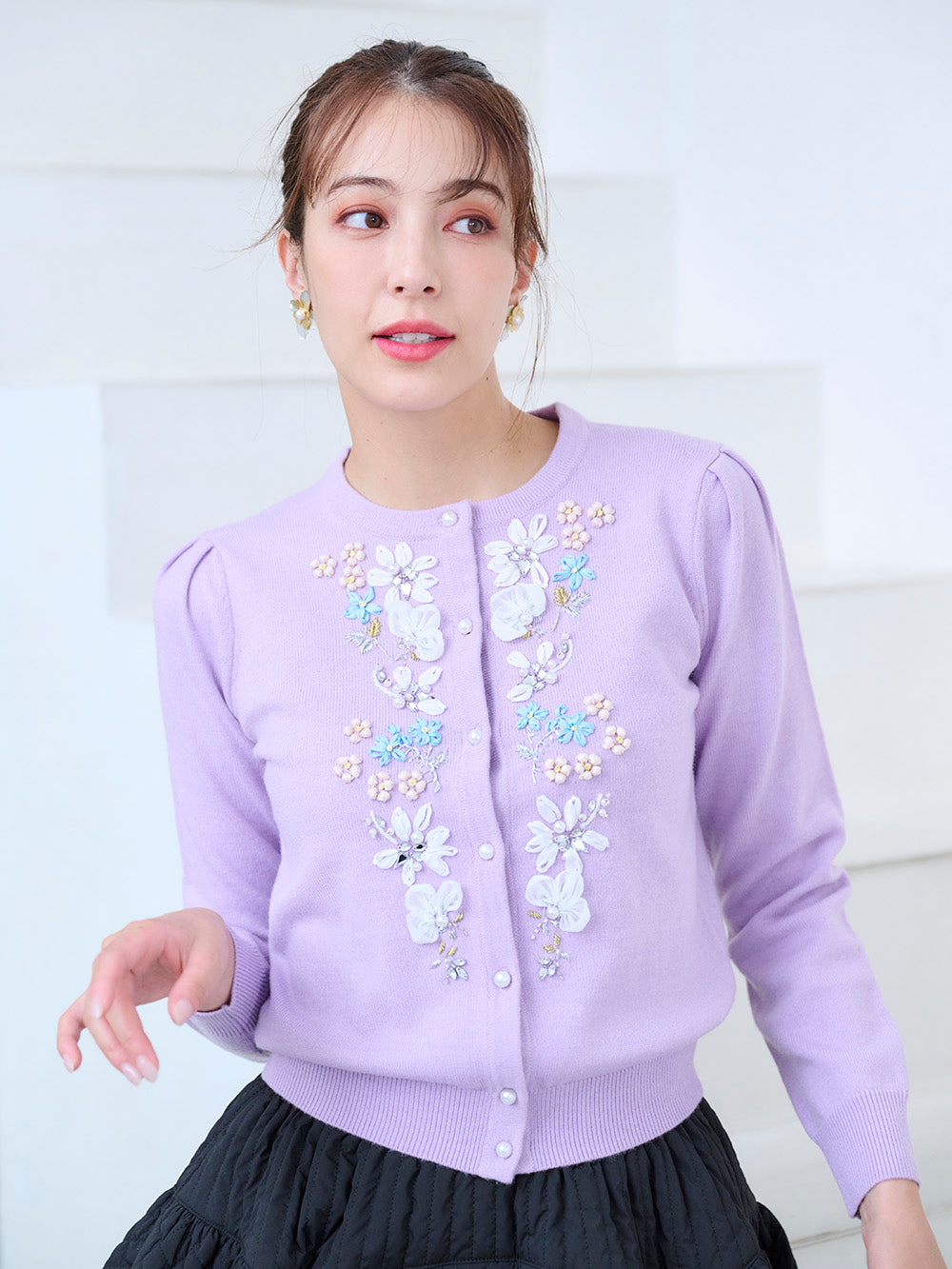 ブルームリボンニットカーディガン