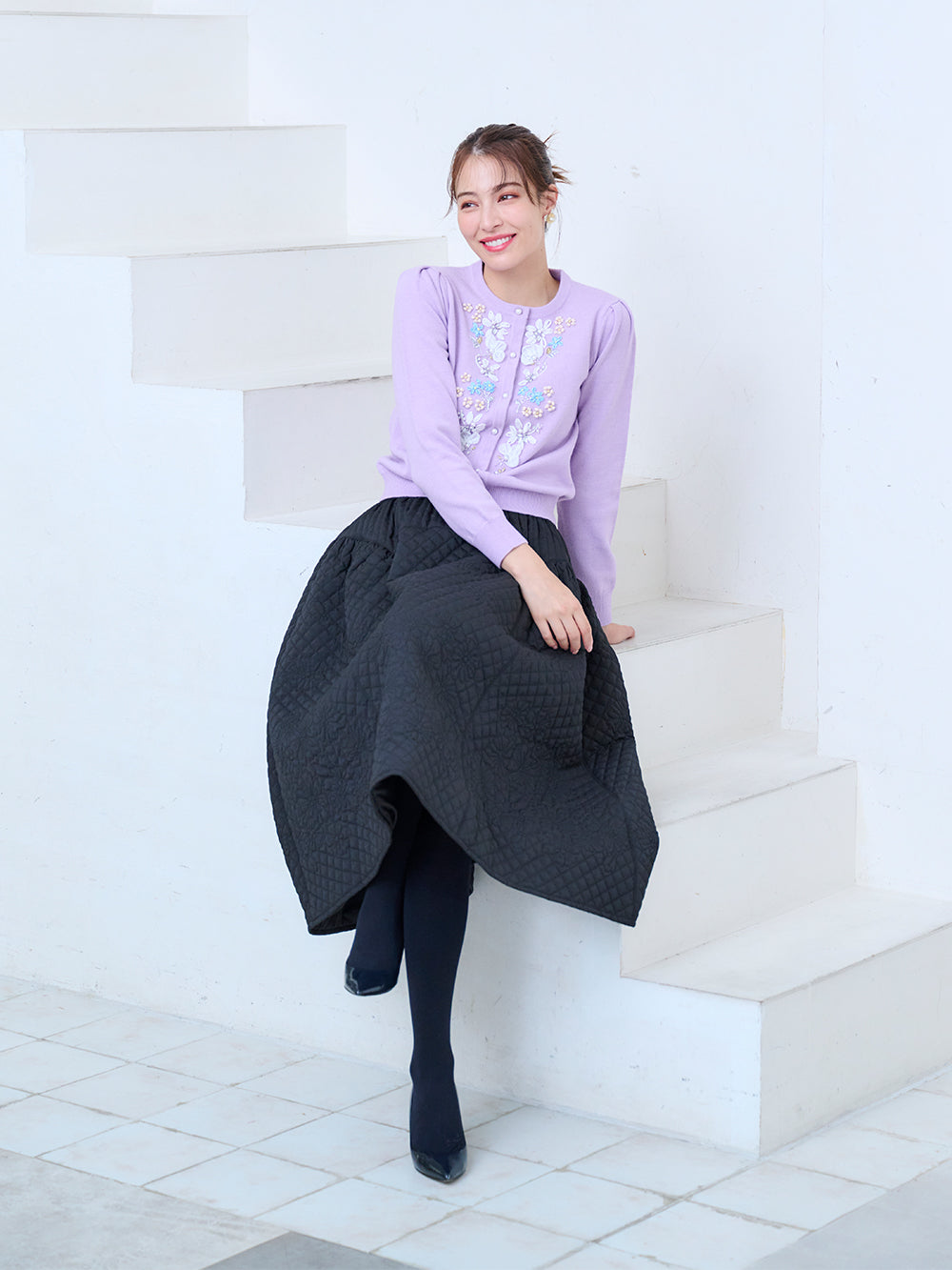 ブルームリボンニットカーディガン