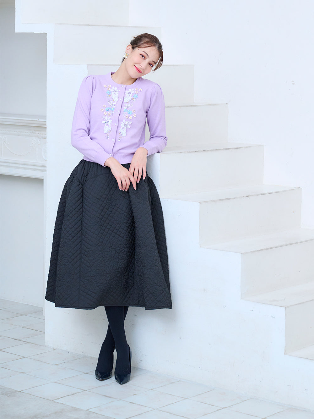 ブルームリボンニットカーディガン