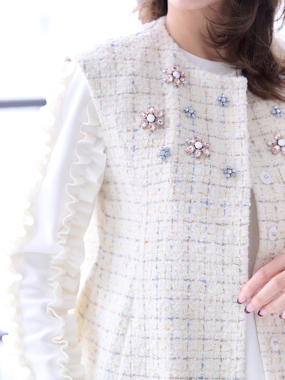 ビジューツイードベスト｜【公式】Chestyオンラインショップ