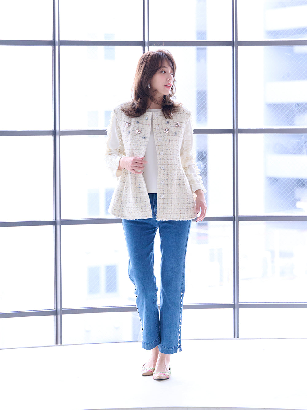 ビジューツイードベスト｜【公式】Chestyオンラインショップ