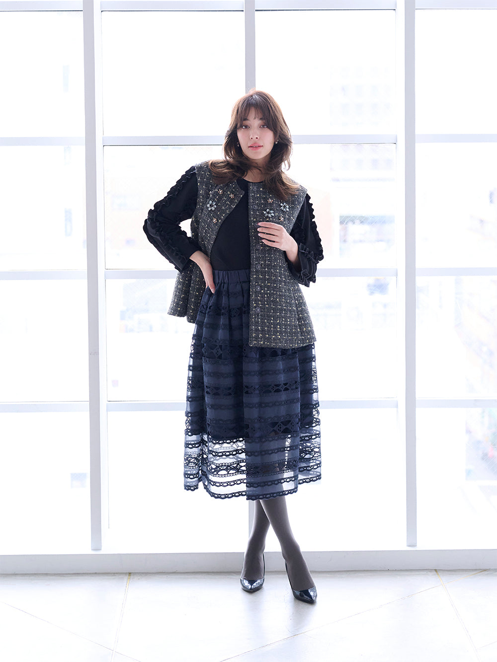 ビジューツイードベスト｜【公式】Chestyオンラインショップ