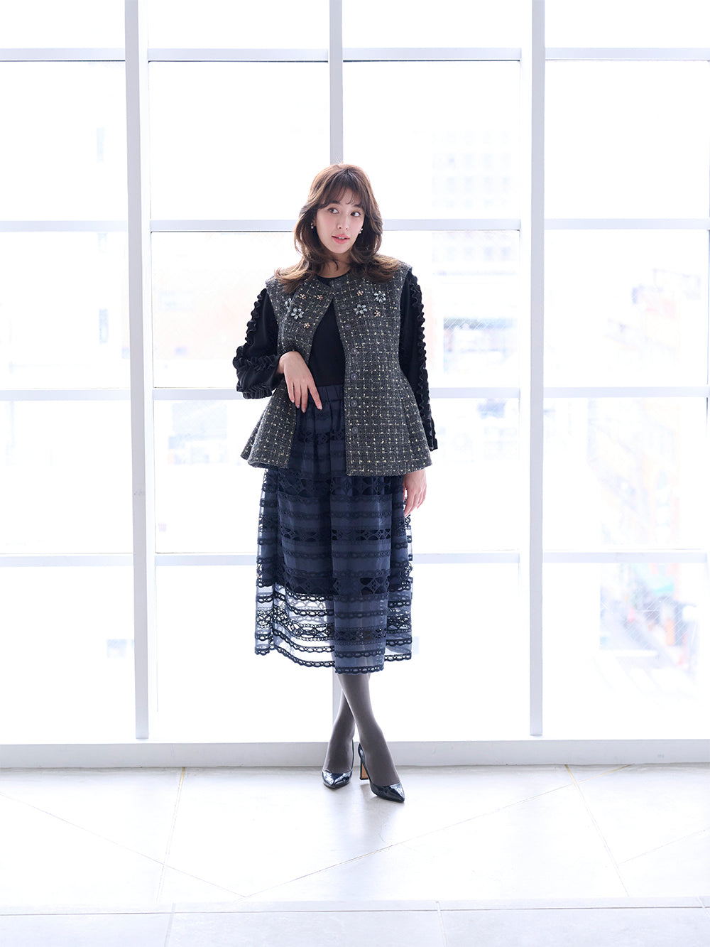 Chesty チェスティ ツイード セットアップ フォーマルスーツ ビジューツイードベスト｜【公式】Chestyオンラインショップ