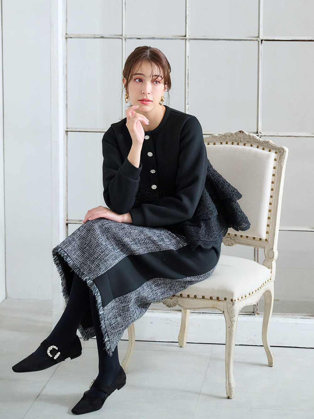 ボンディングティアードカーディガン｜【公式】Chestyオンラインショップ