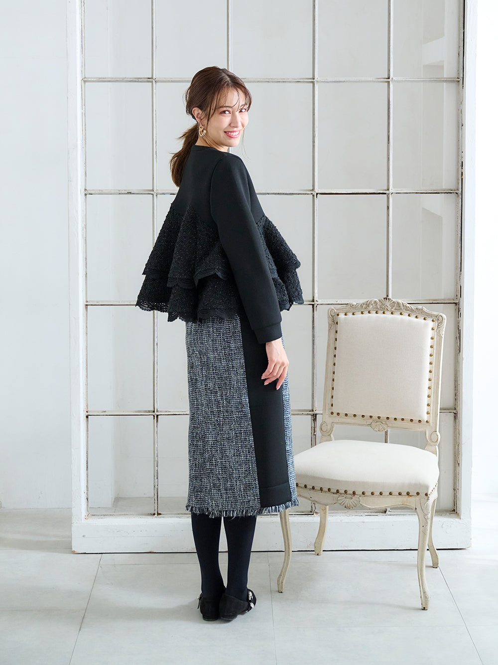 ボンディングティアードカーディガン