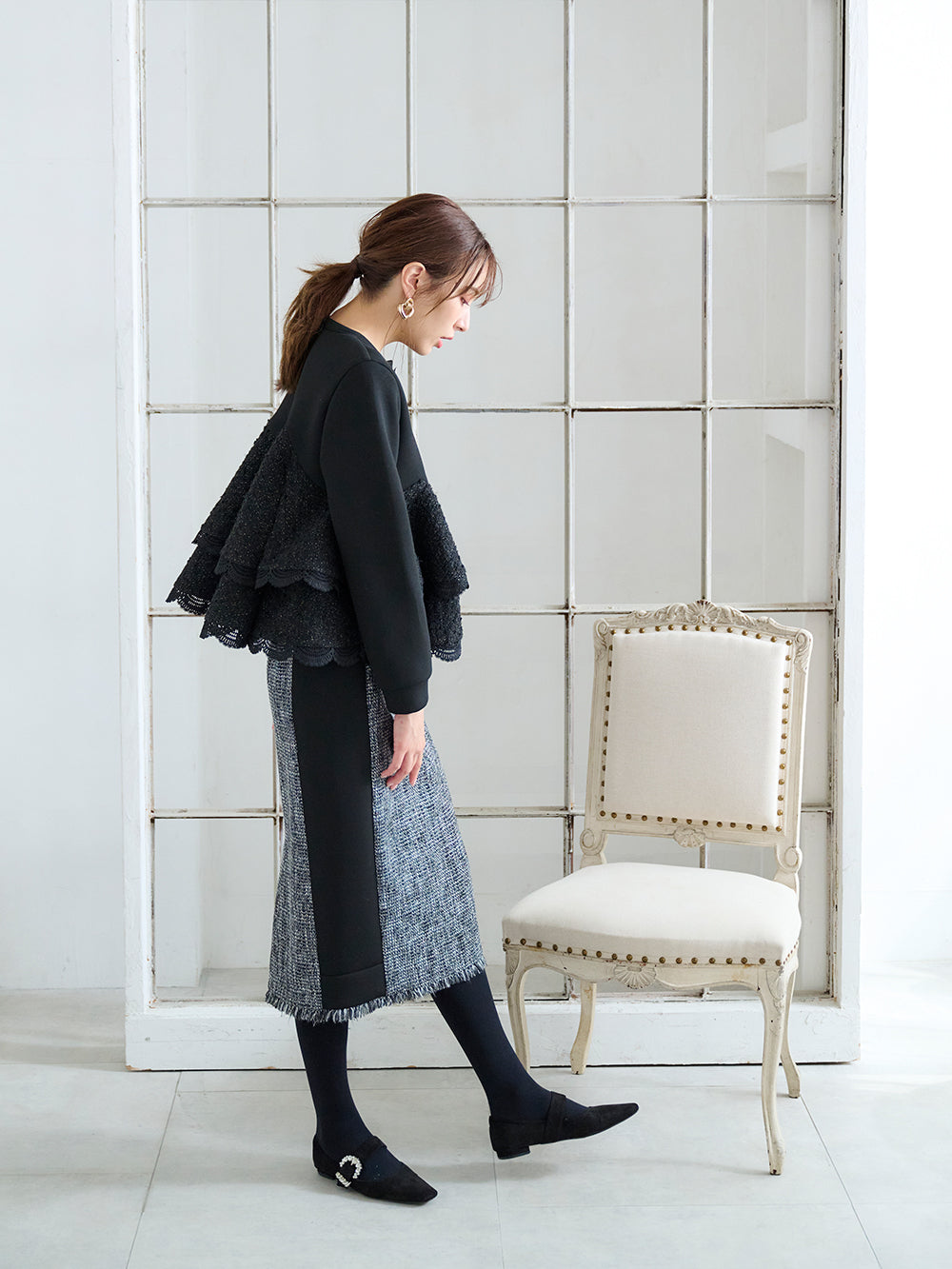 ボンディングティアードカーディガン