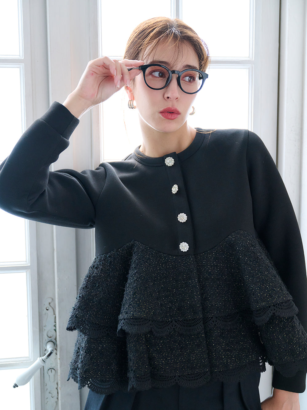 ボンディングティアードカーディガン