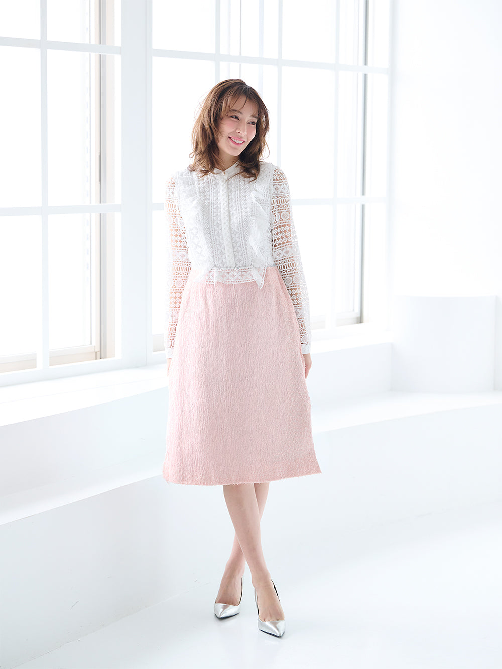 レースツイードワンピース