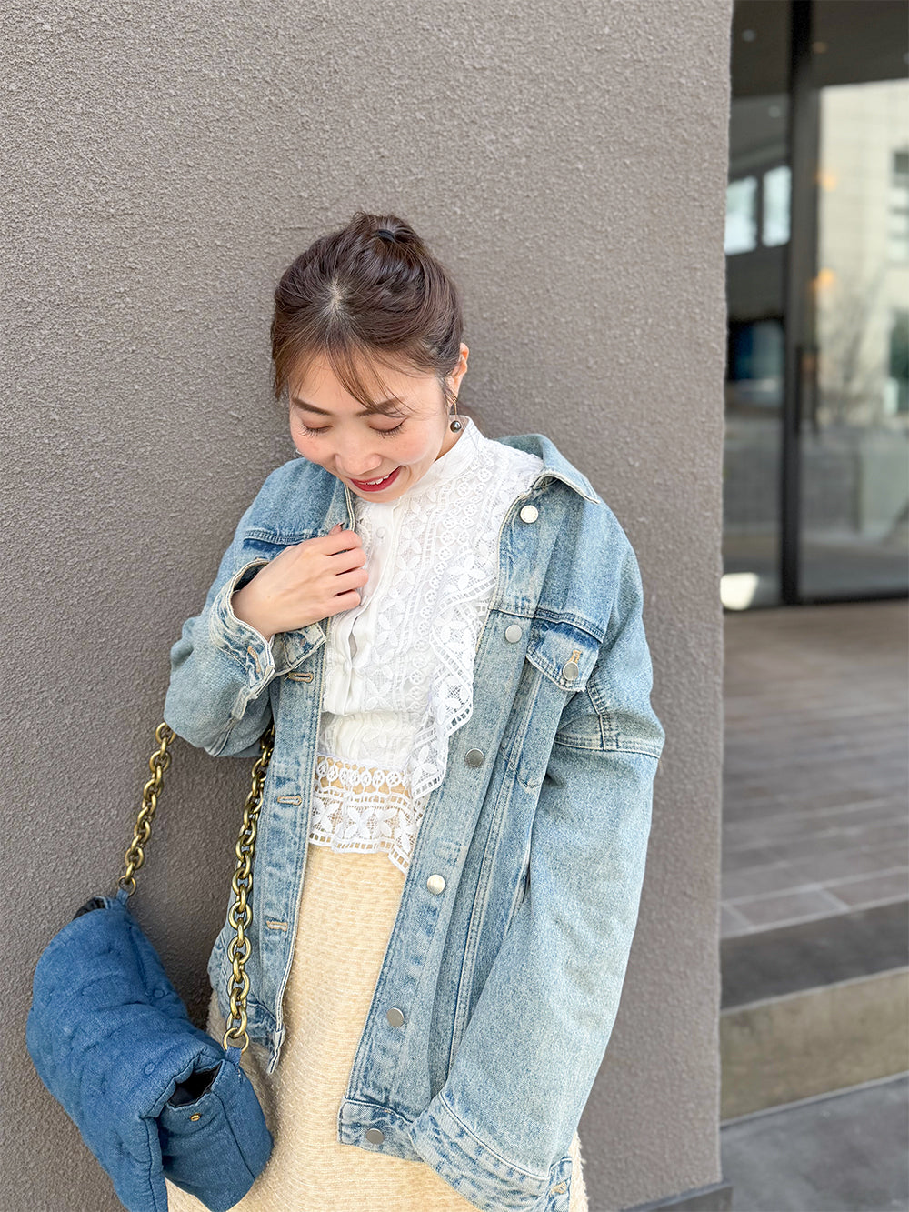 レースツイードワンピース