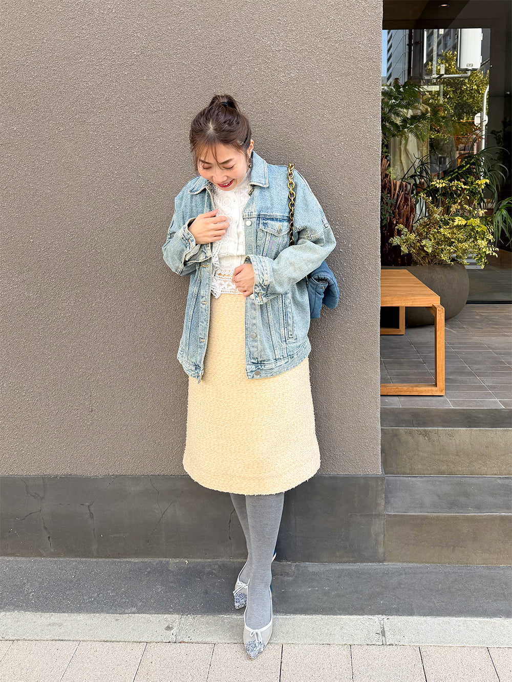 レースツイードワンピース