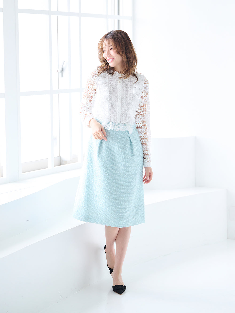 レースツイードワンピース