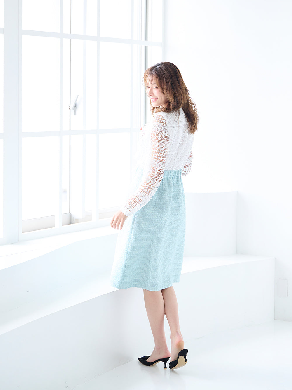 レースツイードワンピース