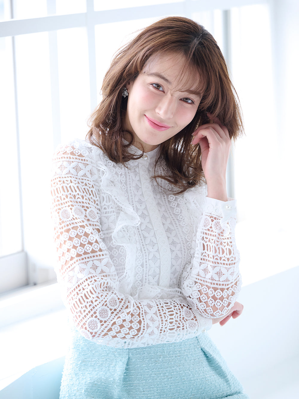 レースツイードワンピース