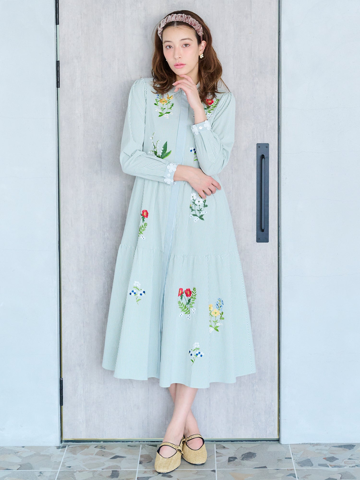 エンブロイダリーシャツワンピース