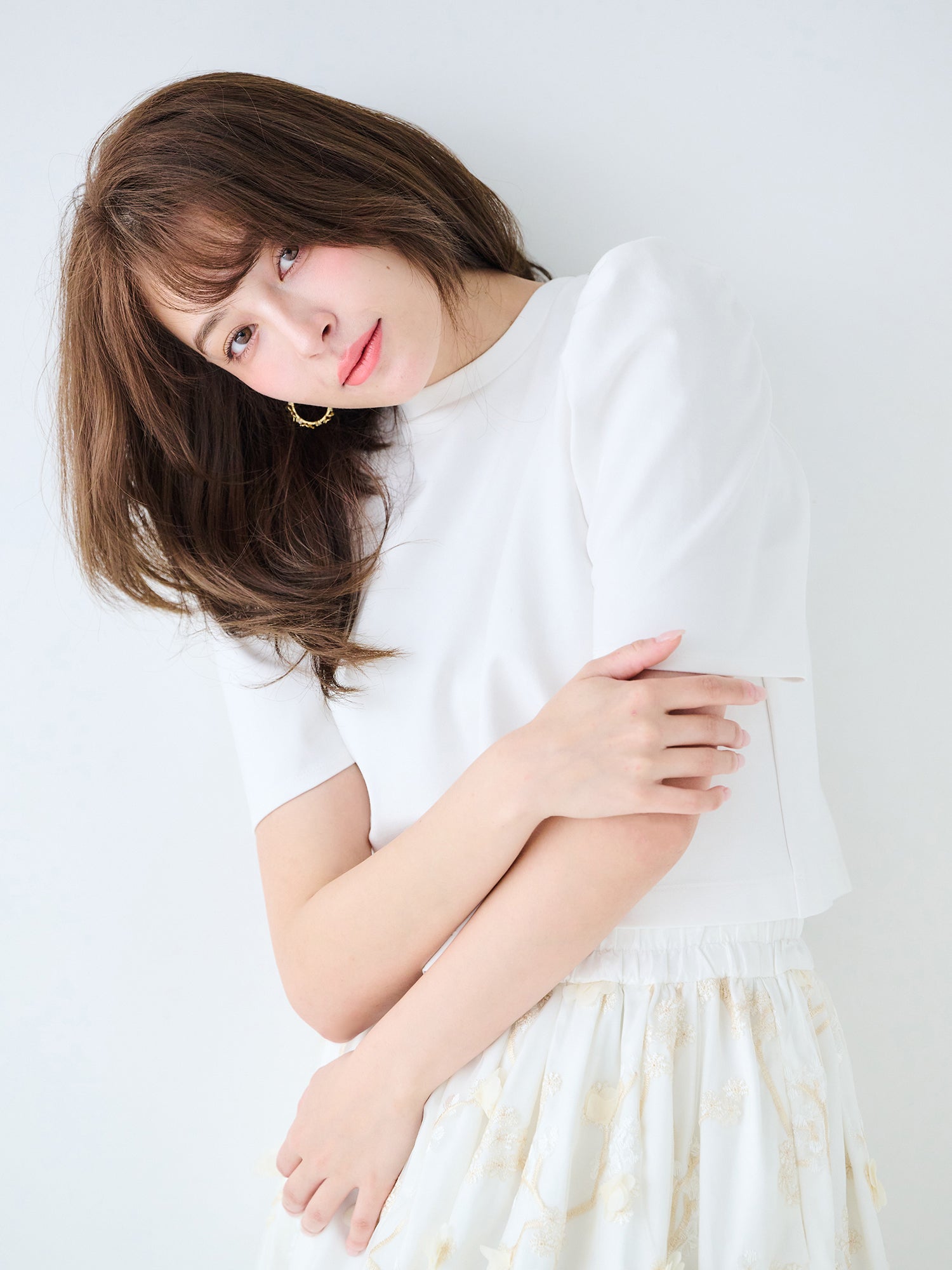レースキャミレイヤードTシャツ