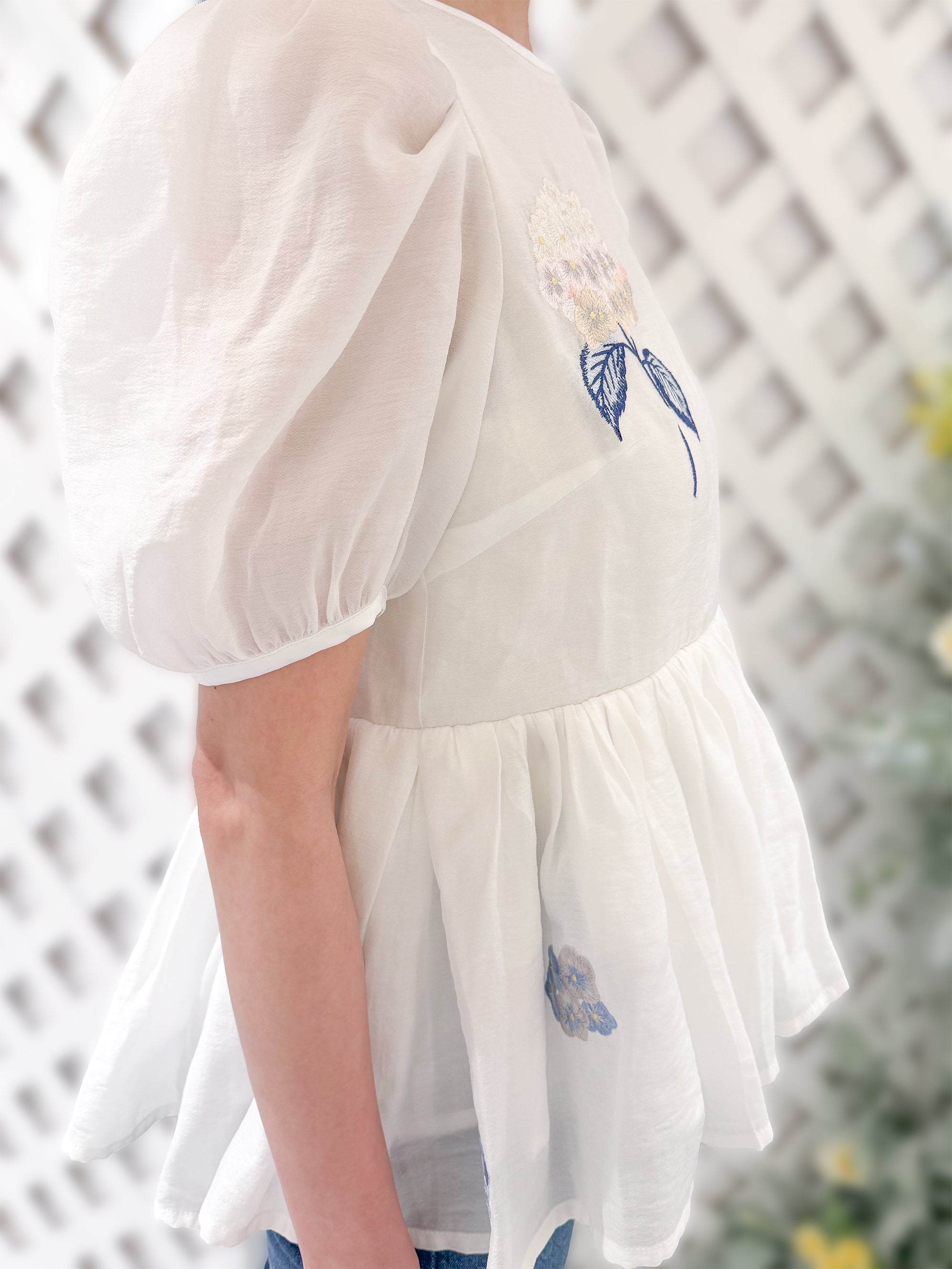 紫陽花ブラウス