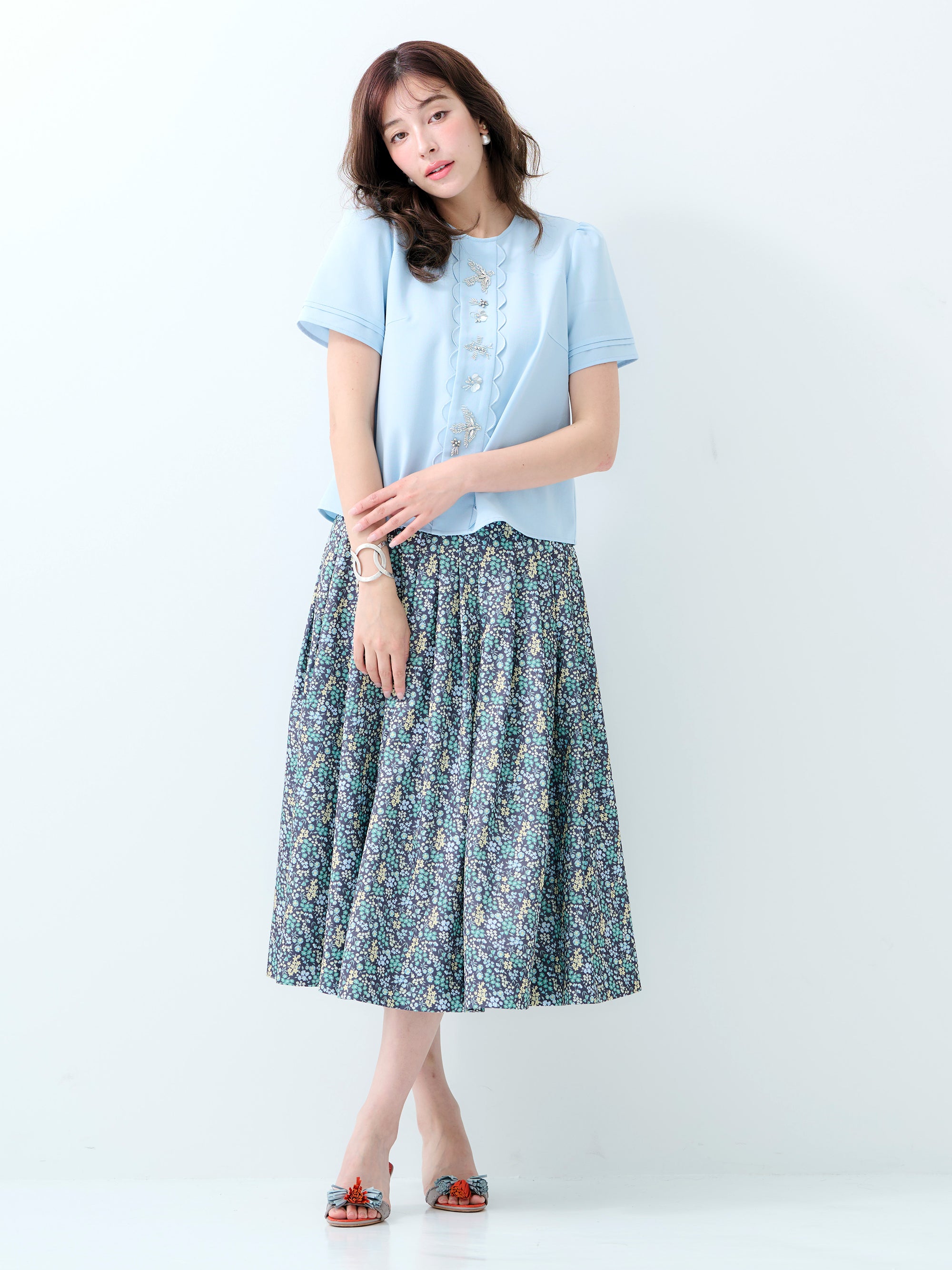 リバティプリントスカート